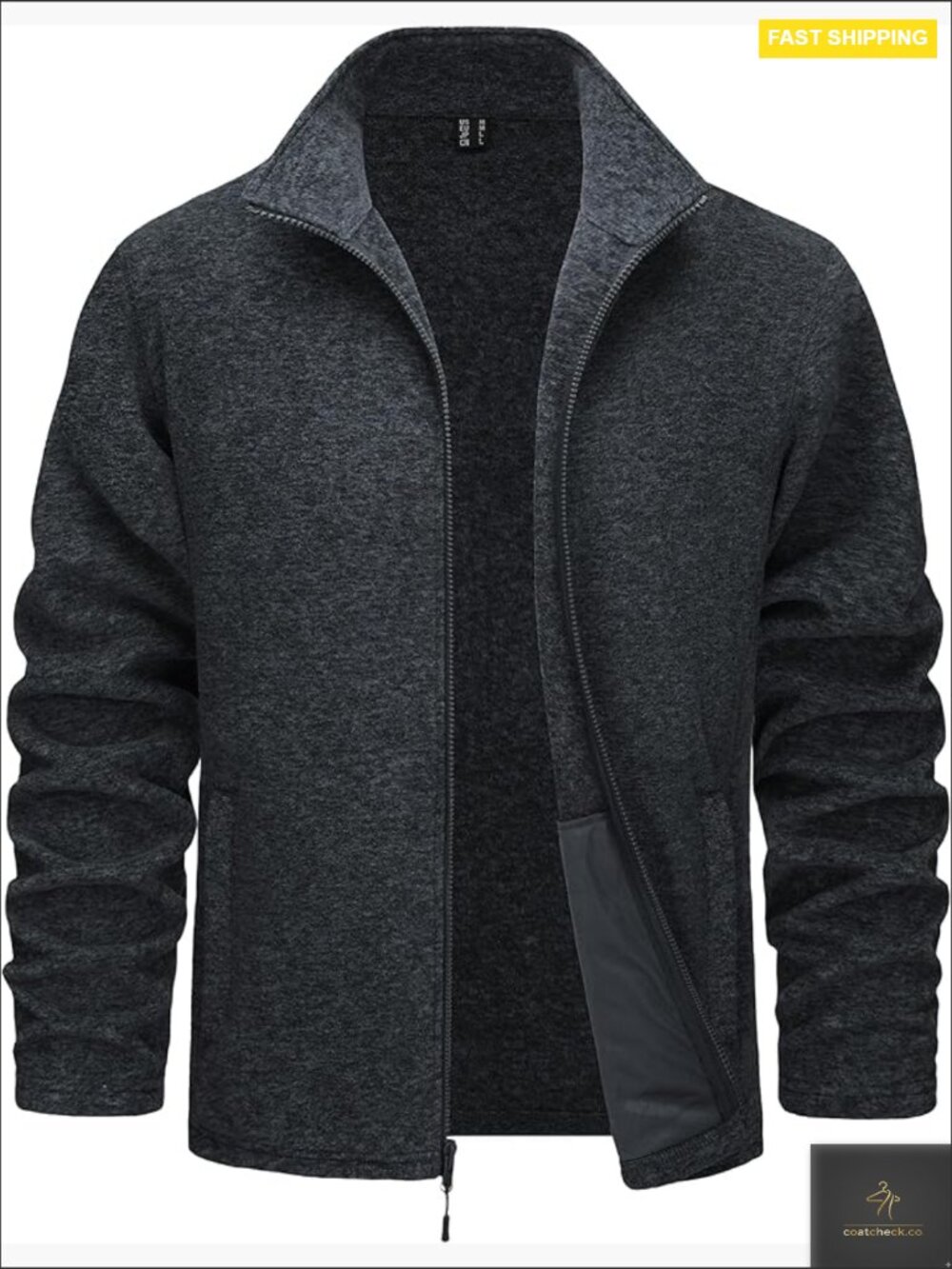 Men's Fleece Jacket Full Zip Lightweight Soft Warm Casual Coats with Pockets